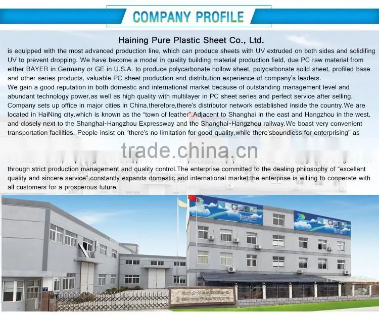 low weight u lock system pc panel flexible polycarbonate sheets