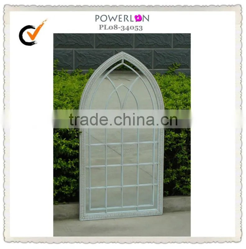 Small Antirust European Style Metal Framed Wall Mirror