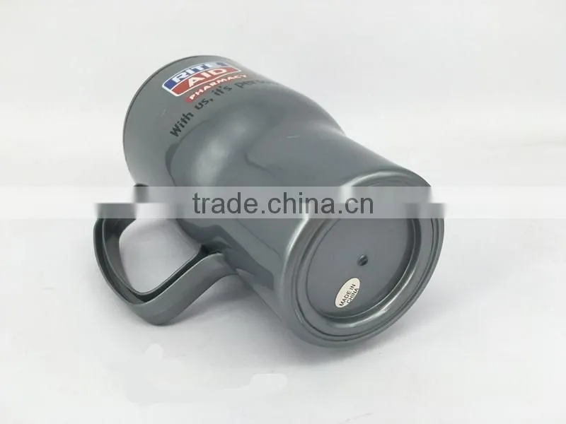 plastic coffee mug cup plastic double wall travel car mug for promotion