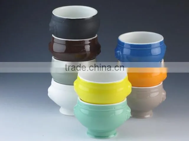 Chaozhou Supplier stocked White porcelain rice bowls with gold line decal household bowls