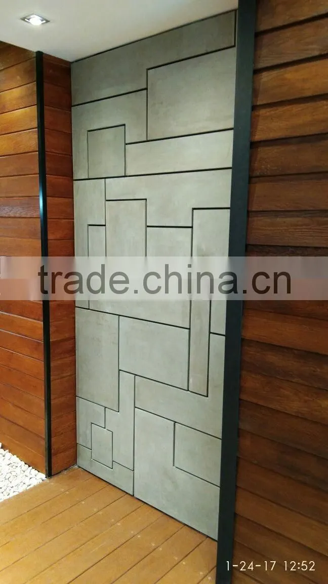 Bathroom or kitchen indoor decoration plain concrete 3D tiles front wall