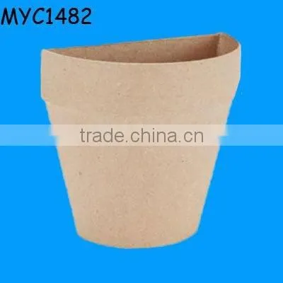 Half flower pot natural clay flower pot