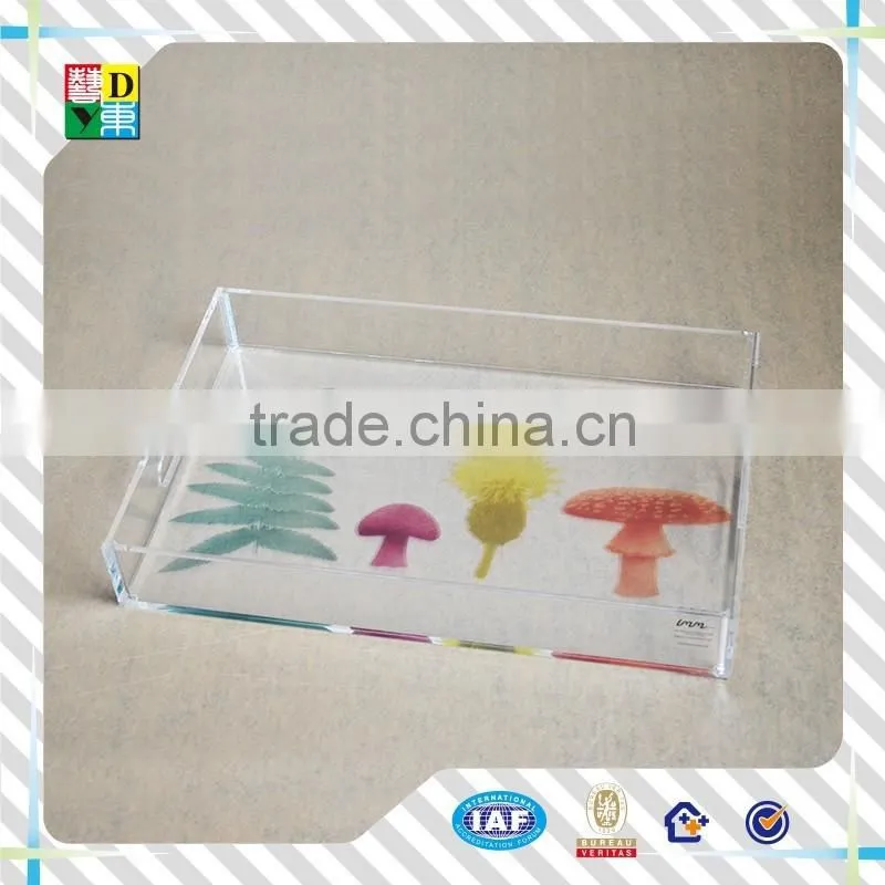 Hot sale simple acrylic clear fruit compote/modern deisgn fashion acrylic round dish for fruits for hotel use China