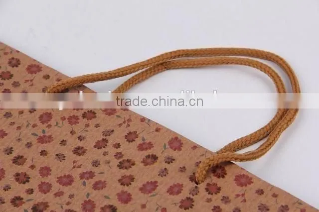 Printed Foldable Gift Bag / Retro Look Shopping Paper Bag