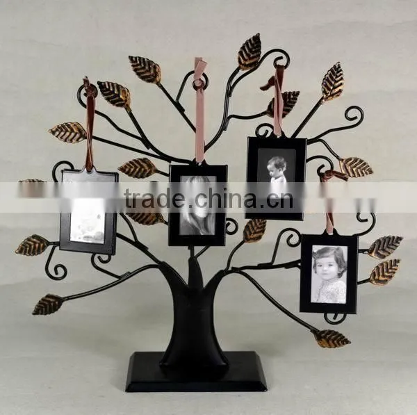 Metal family tree photo frame