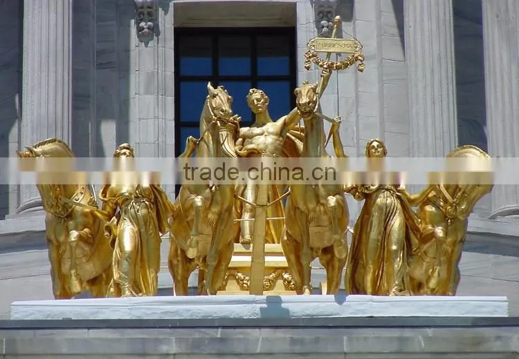 Popular garden decor golden horse statue