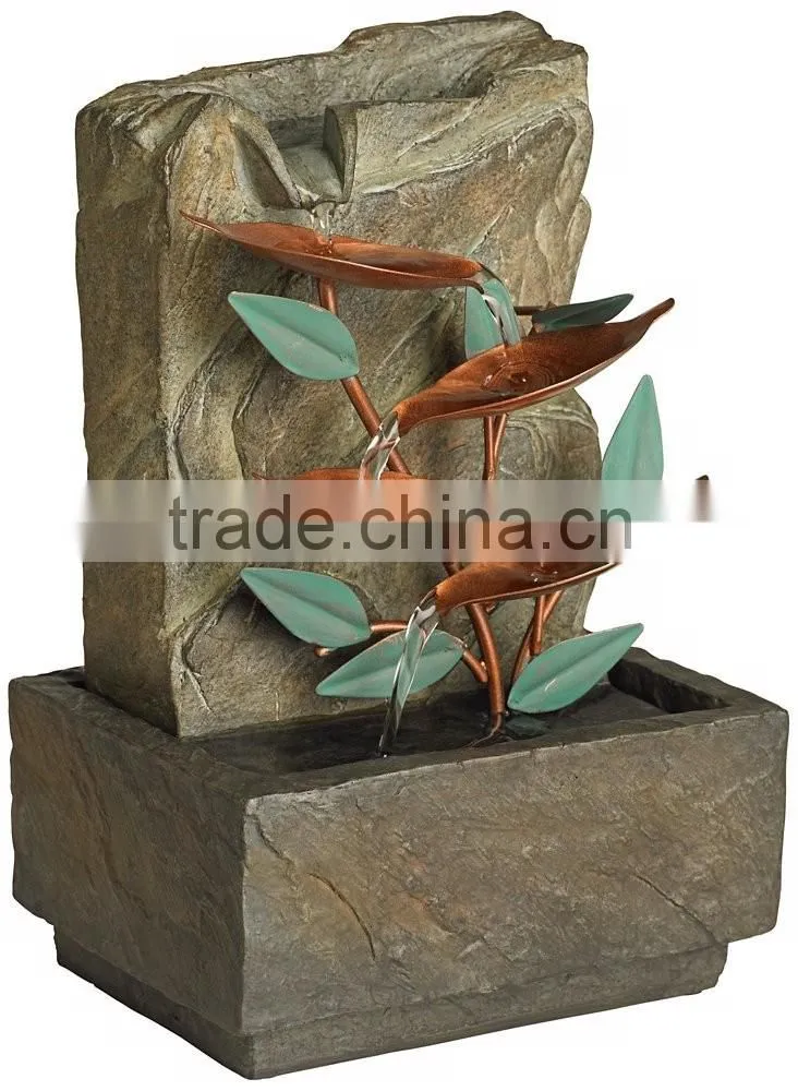Blue Bird of Paradise Tabletop Water Fountain