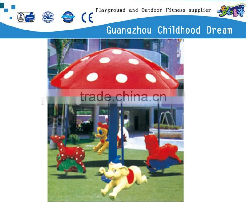 (HD-18803)Red mushroom nice fiberglass merry go round horse for sale