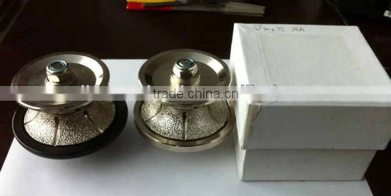 B shaped(half bullnose)Vacuum brazed diamond profile grinding wheels with Iron cover