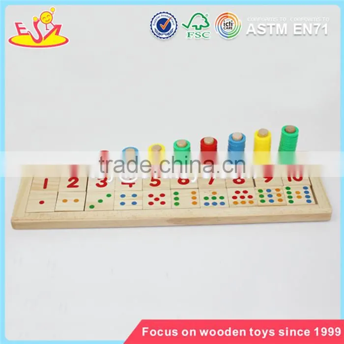 Wholesale hot math teaching aid wooden number learning toy preschool wooden number learning toy W12E002