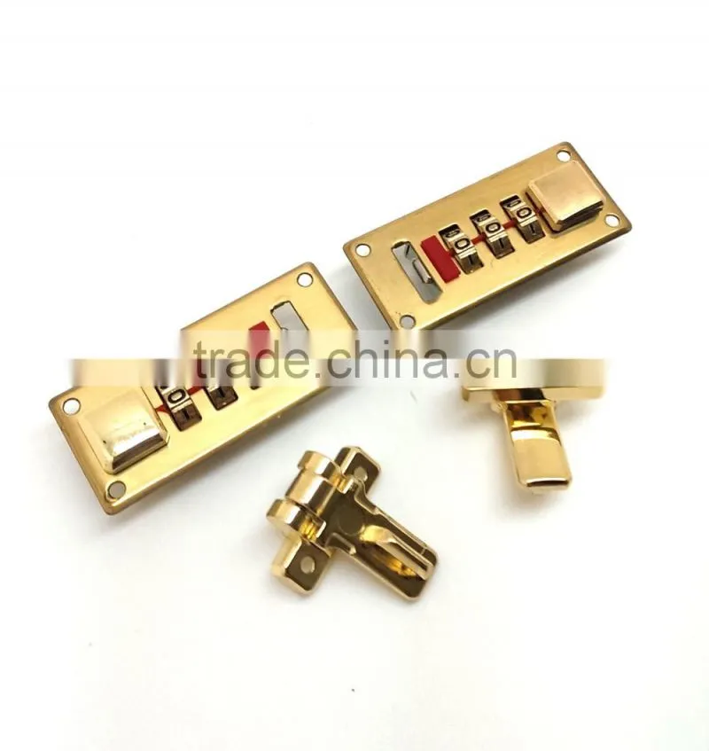 Number Combination Number Lock with Hasp for Pilot Case, Combination Lock with Push Buttom for Suitcase, Left Hand
