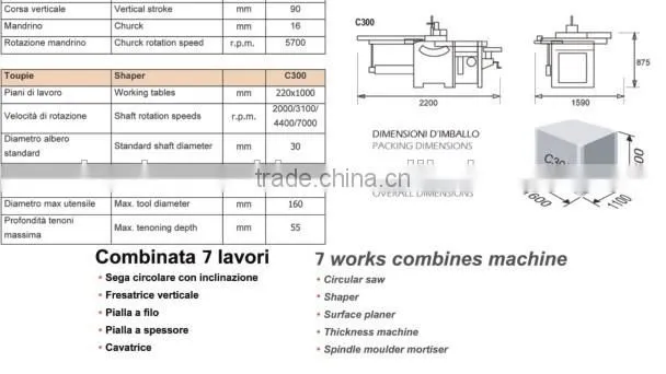 combination woodworking machines300C-3