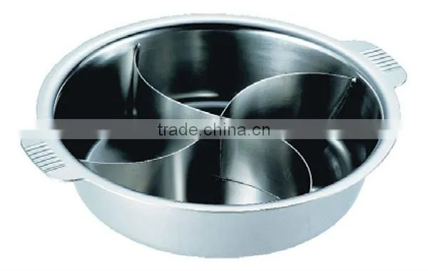 Made in Japan Chiri Nabe Cooking Stainless Steel Pot with Partition (4 Conpartment) Induction Cooker Available