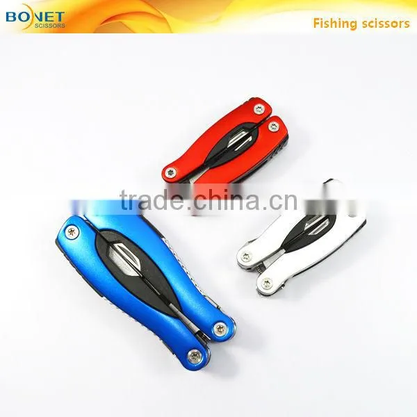 SFI0003B FDA qualified multi purpose Stainless steel folding fly fishing pliers scissor