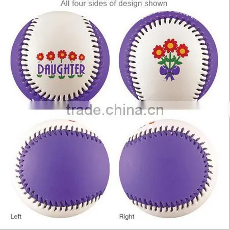 high quality&cheap price 9 inch 108 needles custom PVC leather cork core printing softball&baseball