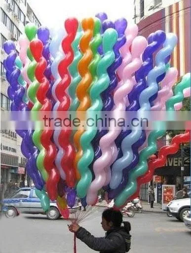 100pcs/bag Wedding Kids Birthday Party Decoration Twist Spiral Latex Balloons