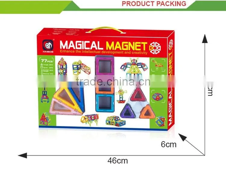 Hot sale educational diy toy cars kids magnetic building block