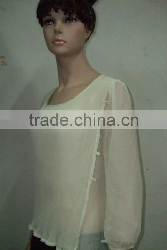 newest hot selling lady apparel blouse