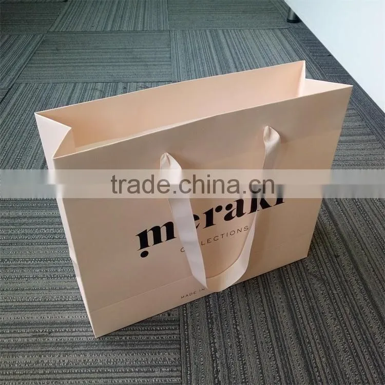 2017 custom high end recycled brown paper bag