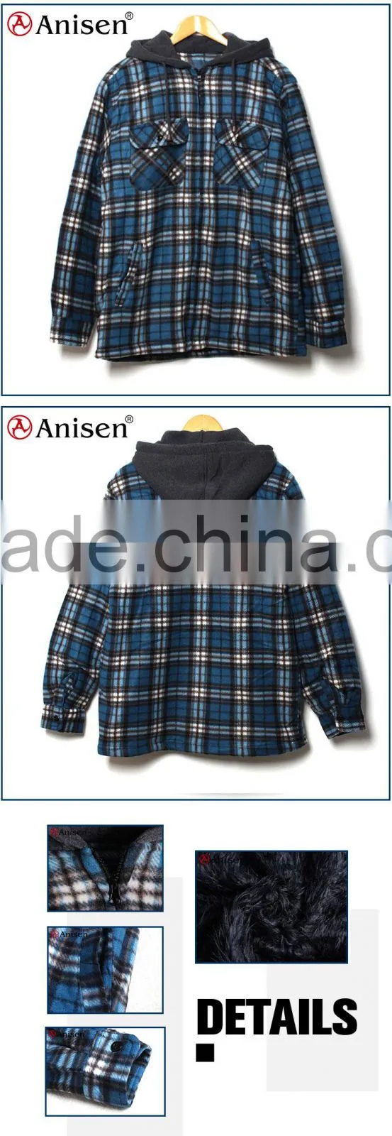 apparel stock lot good price men fleece plaids jacket