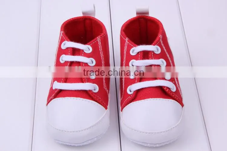 2014 new baby product boys and girls canvas shoe infant baby canvas shoe