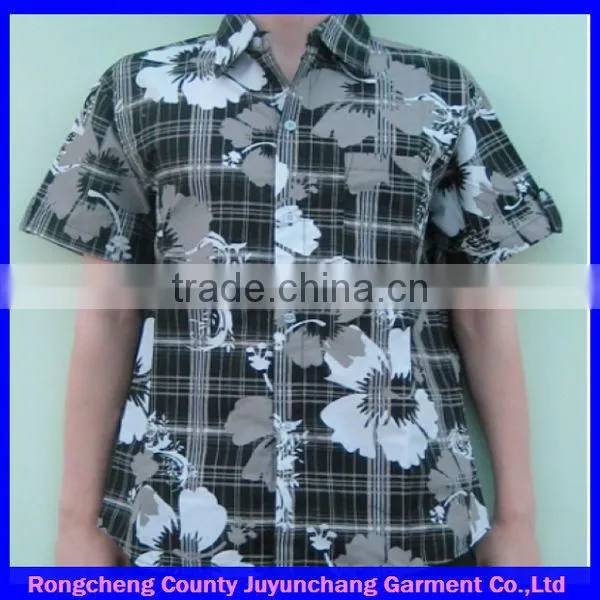 Latest design floral shirts for men on alibaba