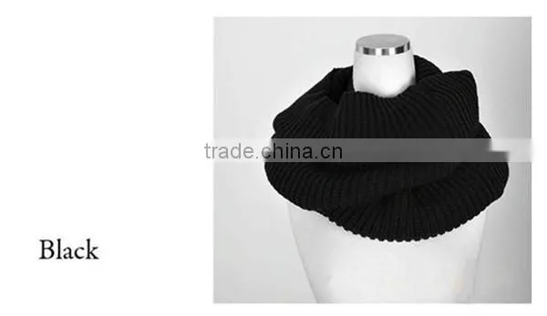 Simple and fashion high quality 7 color choice circle neckwear lovely magic scarf ladies scarves
