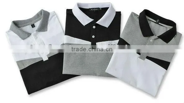 Mens cotton block slim polo t-shirts TB02