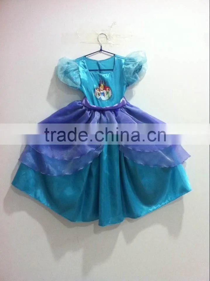palace queen dress frozen princess picture dancing dress for little girls