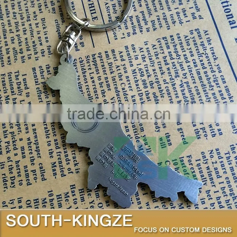New Japan Niigata Map Zinc Alloy Keychain