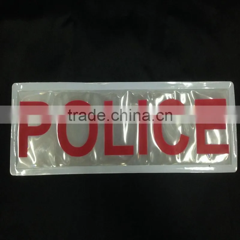 high light Reflective safety jackets patch OEM clothing reflective PU leather badge