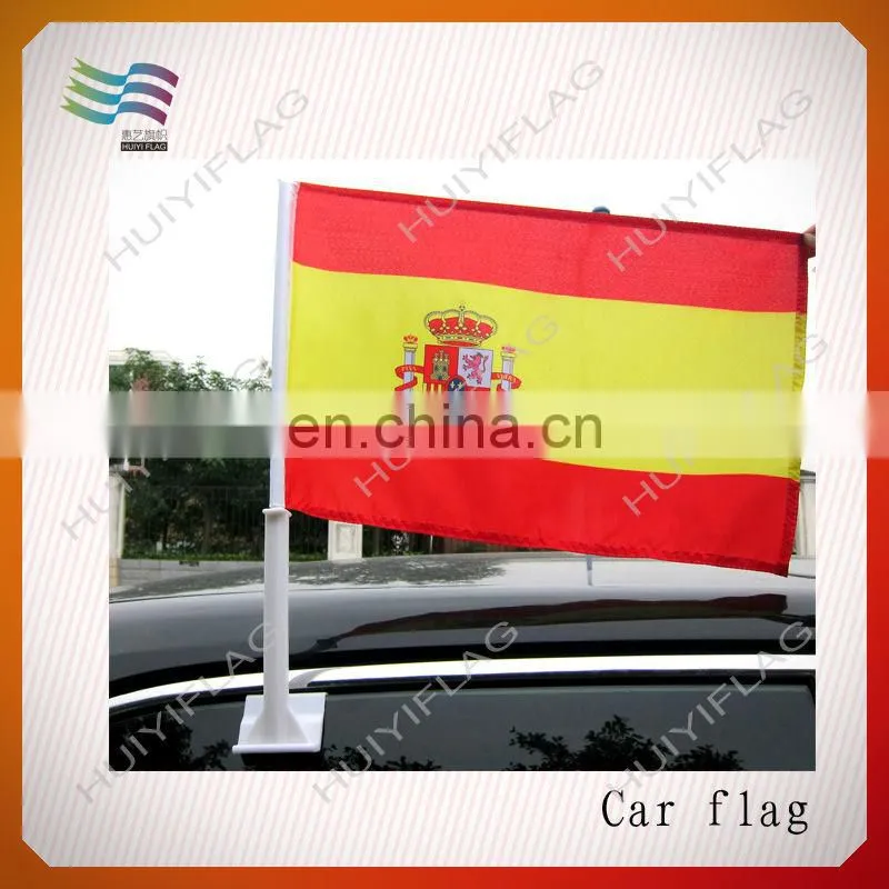 Polyester Material 30 x 45 cm with 45 cm Plastic Pole Car Window Flag