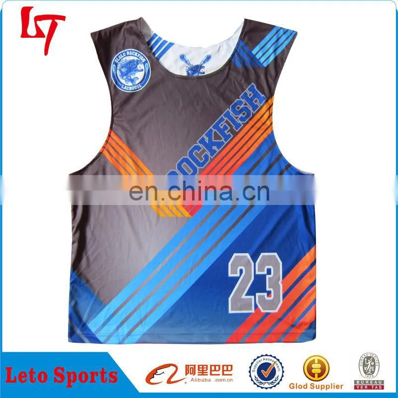 Athletic Kinetic Design sublimation custom reversible lacrosse/ custom Senior lacrosse pinny