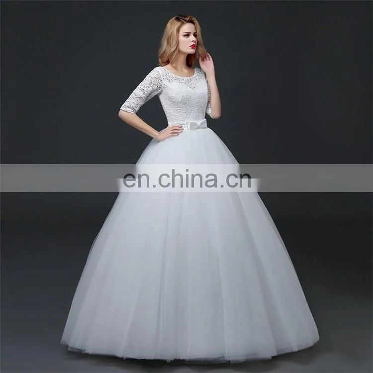 HS1633 2017 Sweetheart Embroidered Luxury Long Sleeve Bridal Gown Chic Wedding Dresses