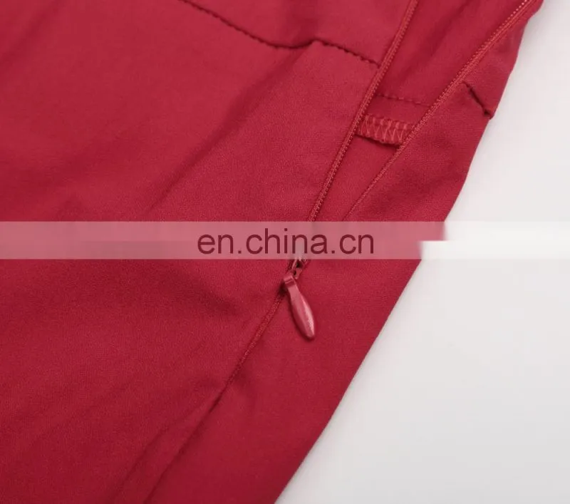 Kate Kasin Occident Women OL skirt High Stretchy Hips-Wrapped Red Pencil Skirt KK000269-3