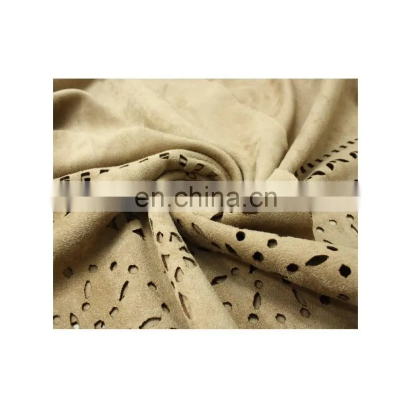 Laser Cut Suede Women Cardigan Office Wear
