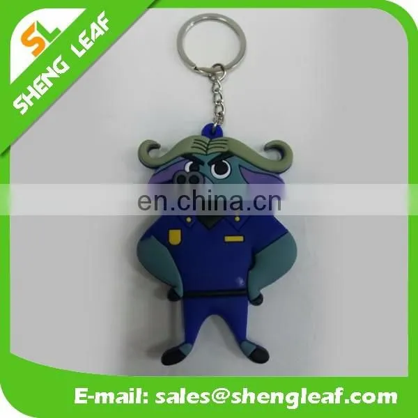 Promotional custom soft pvc rubber keychain With Logo