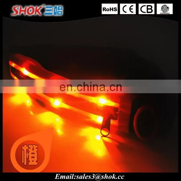 LED Running Belt Elastic Waist Belt With Zipper Pocket Using For Jogging at Night