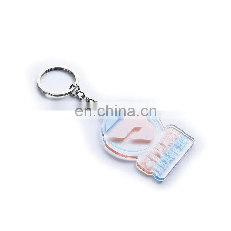 Custom printed plastic acrylic keychain
