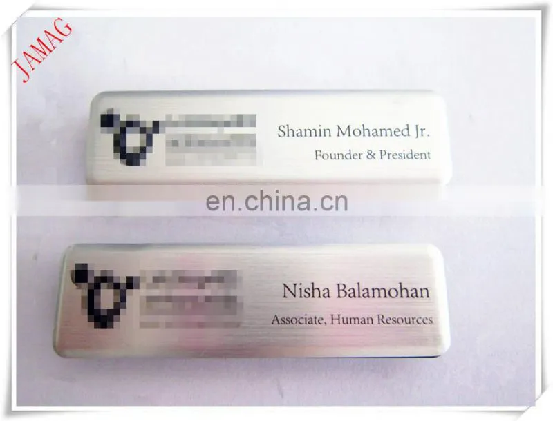 Best Selling Blank Metal Magnetic Name Badge