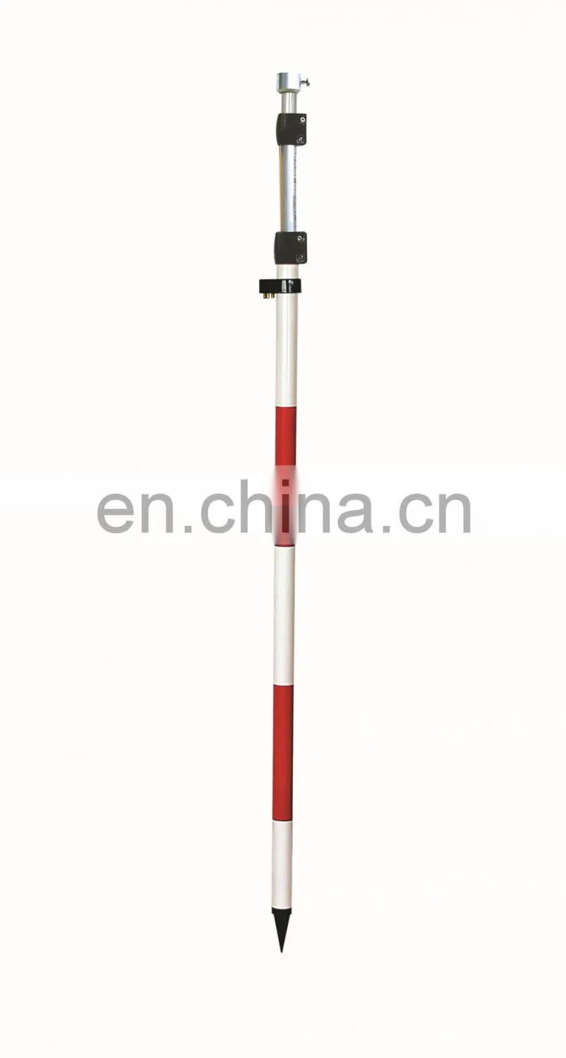 Aluminium red and White Survey Telescopic Mini Prism Pole