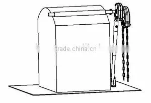 manual greenhouse film roll up winch winder