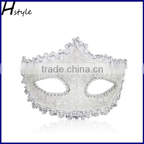 Flower Decor Fashion Feathered Lace Semi-transparent Masquerade Cosume Party Mask SC156