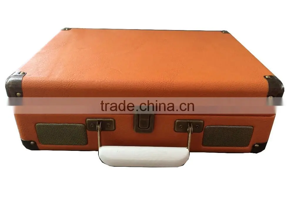 Portable turntable player.hot sale in USA,briefcase turntable