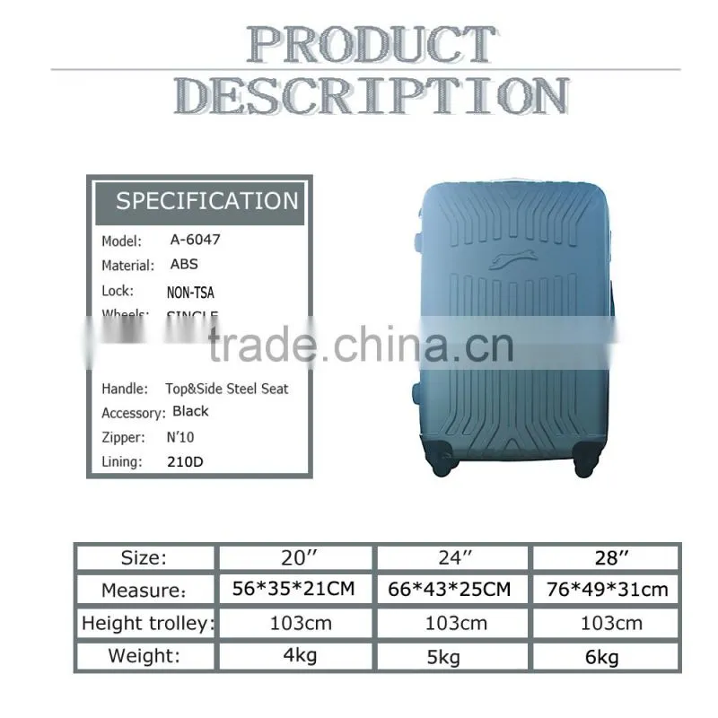 Cool wholesale design your own custom abs suitcase
