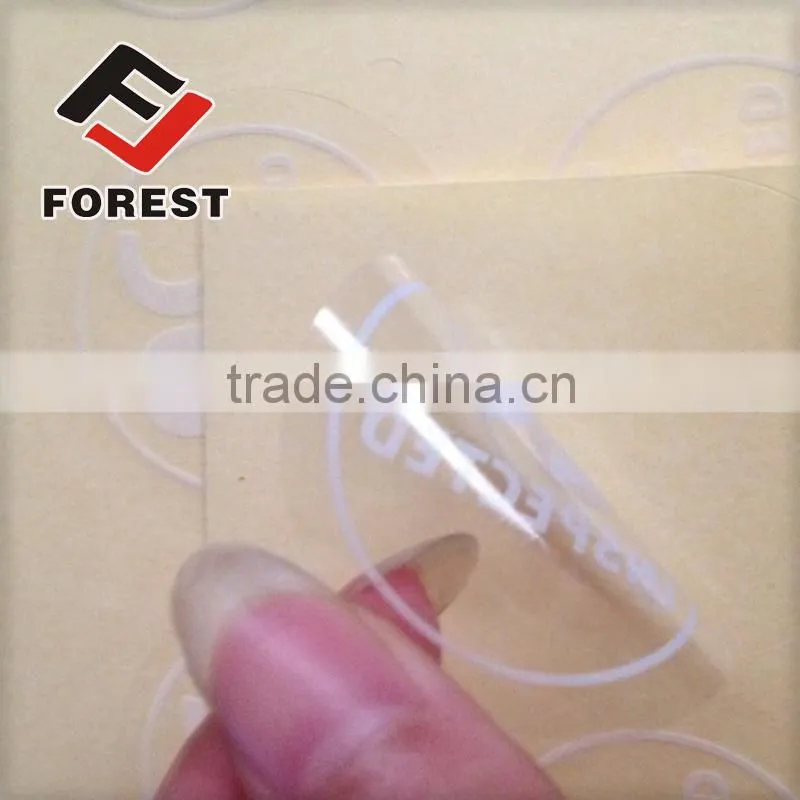 Cosmetics clear epoxy resin sticker, adhesive sticker, paper rolled label.