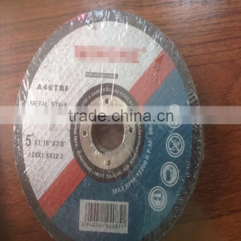 Green color cutting disc for inox