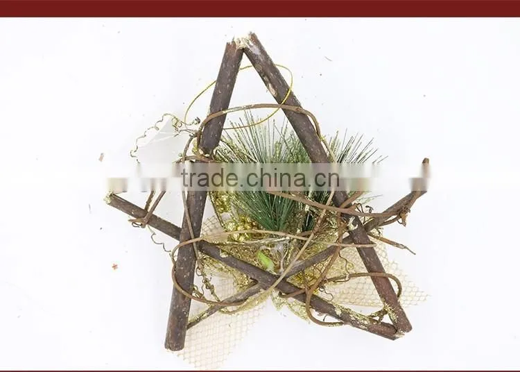 Christmas Garland XMAS Gift Glitter Wood Navidad Natal Wholesale Christmas Ornament Suppliers