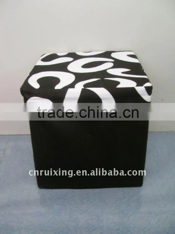 Storage Stool with leather cover