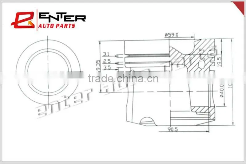 Shiyan Enter ISDe 4955337 diesel Tractor Piston